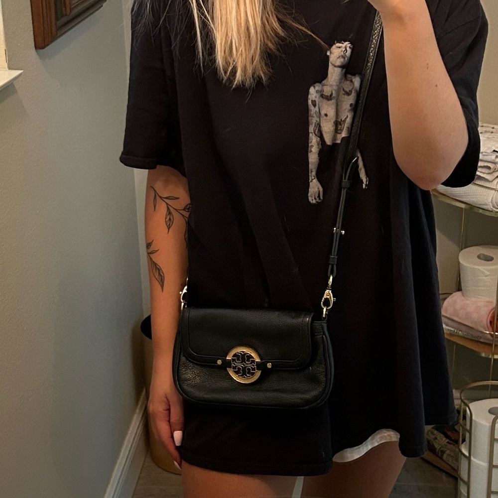 Tory Burch Black Leather Crossbody Bag